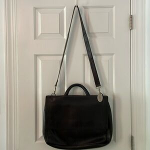 Kenneth Cole New York Vintage Leather Laptop/Messenger Bag. Dark Brown